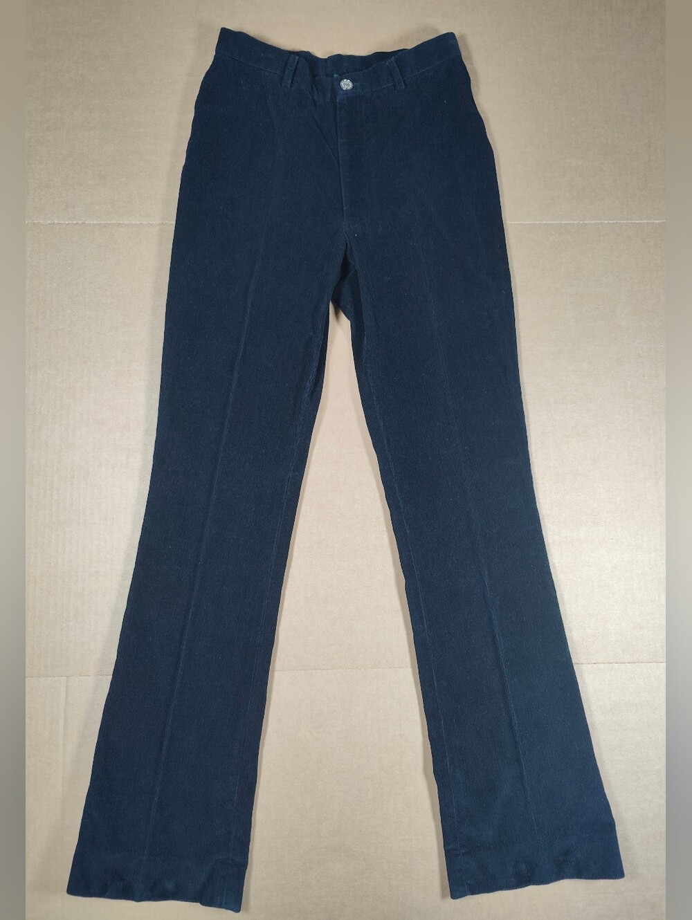 Vintage Ralph Lauren Womens Corduroy Black Cotton Bootcut Pants Size 2 (26x32)